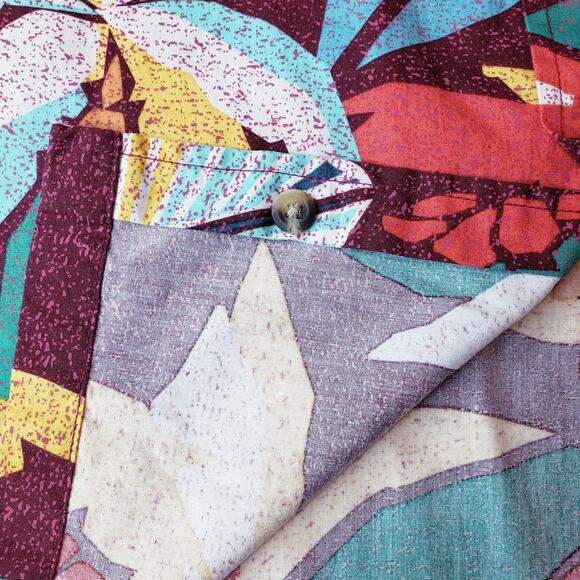 Tori Richard Uniforms Tropical Hawaiian Button Up SS Shirt Men's Large in VGUC - Picture 7 of 10